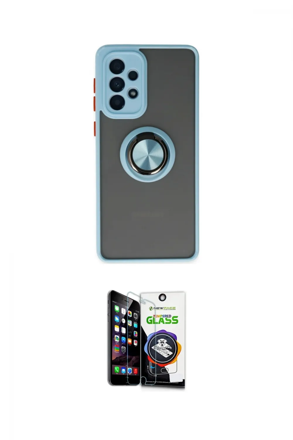 ieg™ Galaxy A33 5G Kılıf Yörünge Çizgi - Şeffaf Temperli Cam Ekran Koruyucu