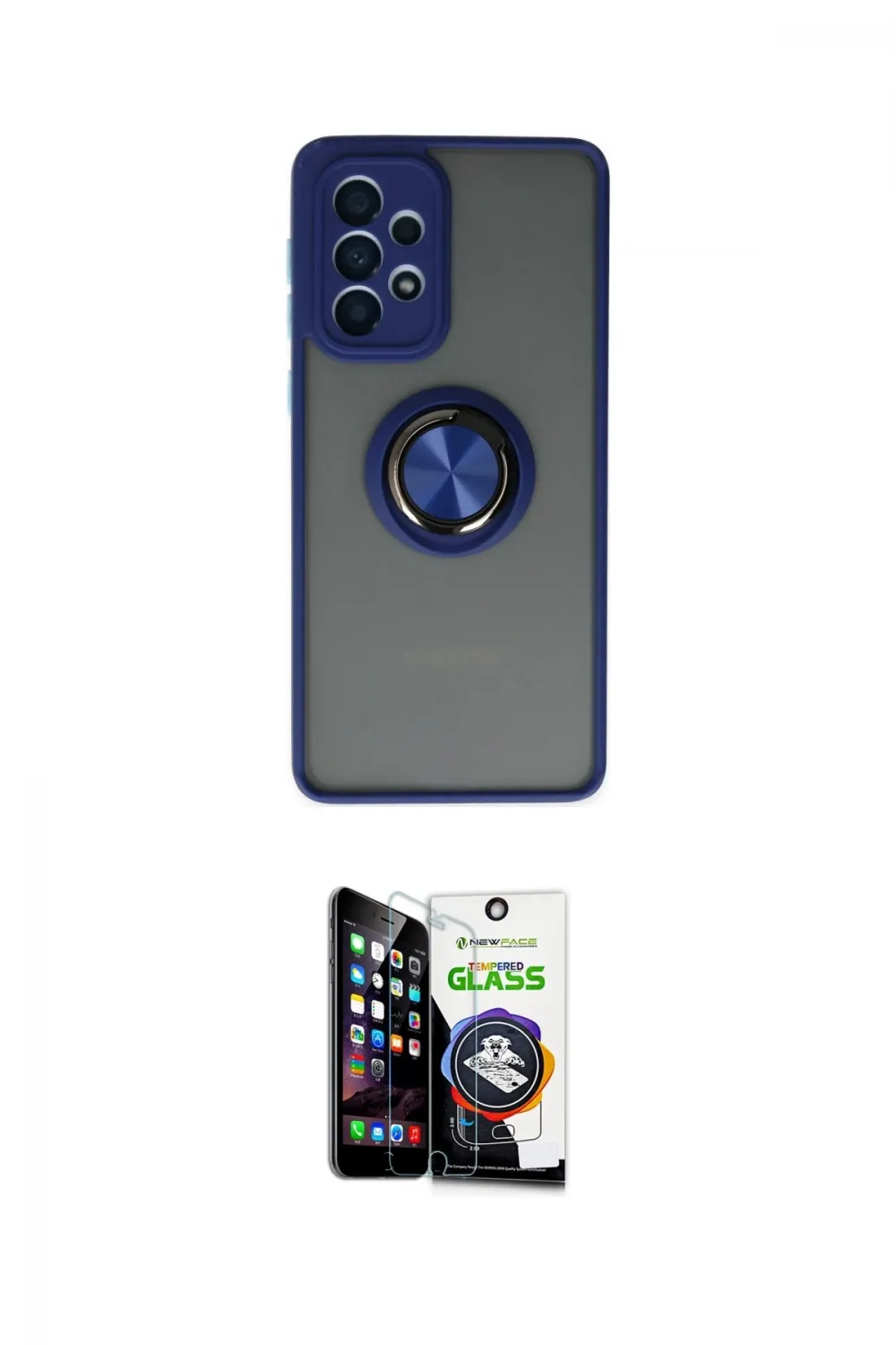 ieg™ Galaxy A33 5G Kılıf Yörünge Çizgi - Şeffaf Temperli Cam Ekran Koruyucu