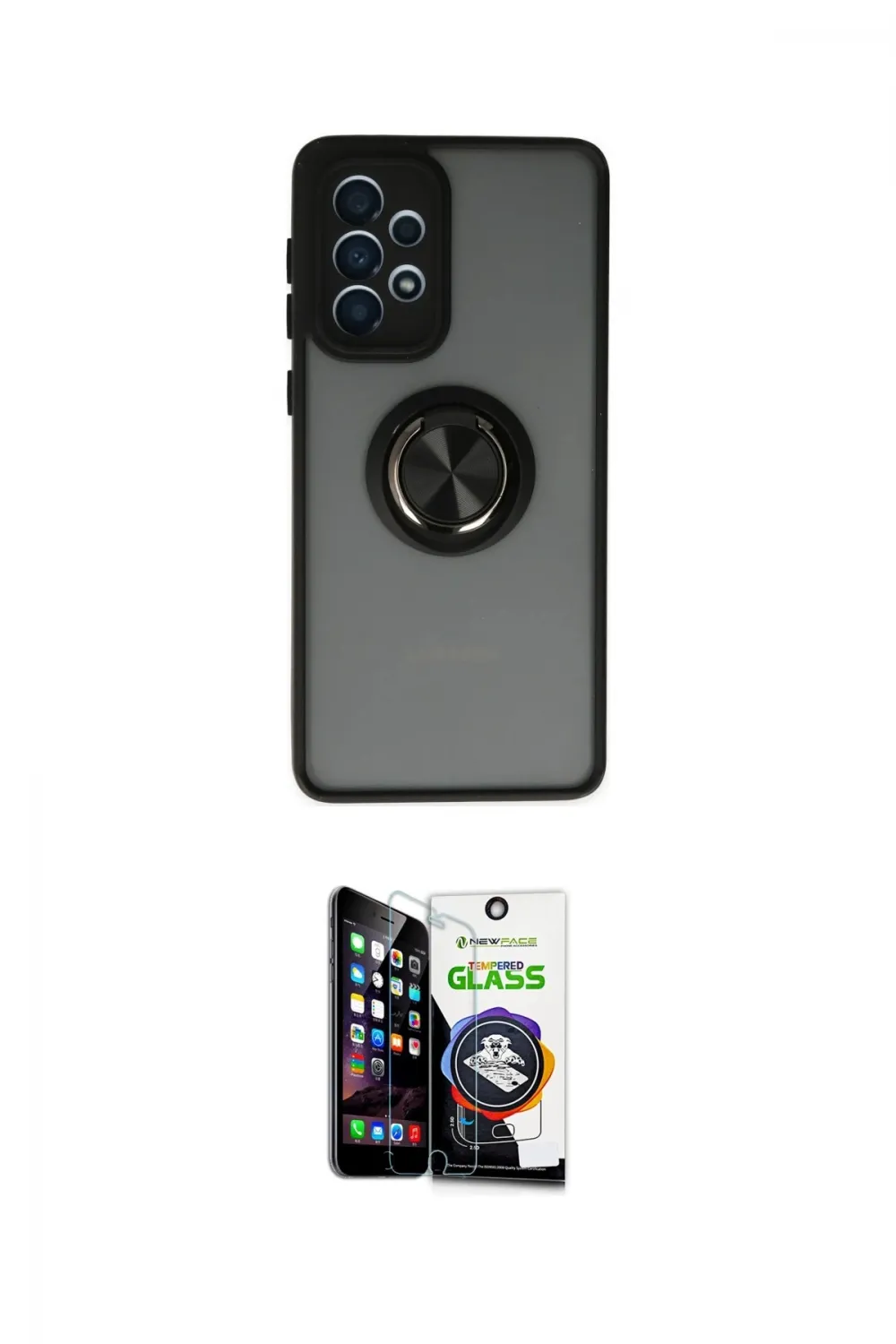 ieg™ Galaxy A33 5G Kılıf Yörünge Çizgi - Şeffaf Temperli Cam Ekran Koruyucu
