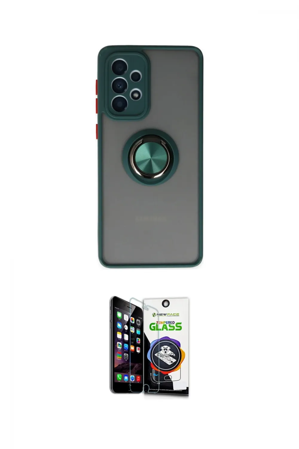 ieg™ Galaxy A33 5G Kılıf Yörünge Çizgi - Şeffaf Temperli Cam Ekran Koruyucu