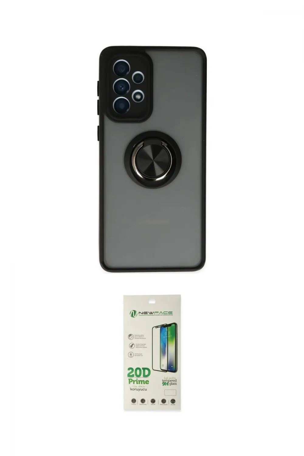 ieg™ Galaxy A33 5G Kılıf Yörünge Çizgi - Siyah 20D Premium Cam Ekran Koruyucu