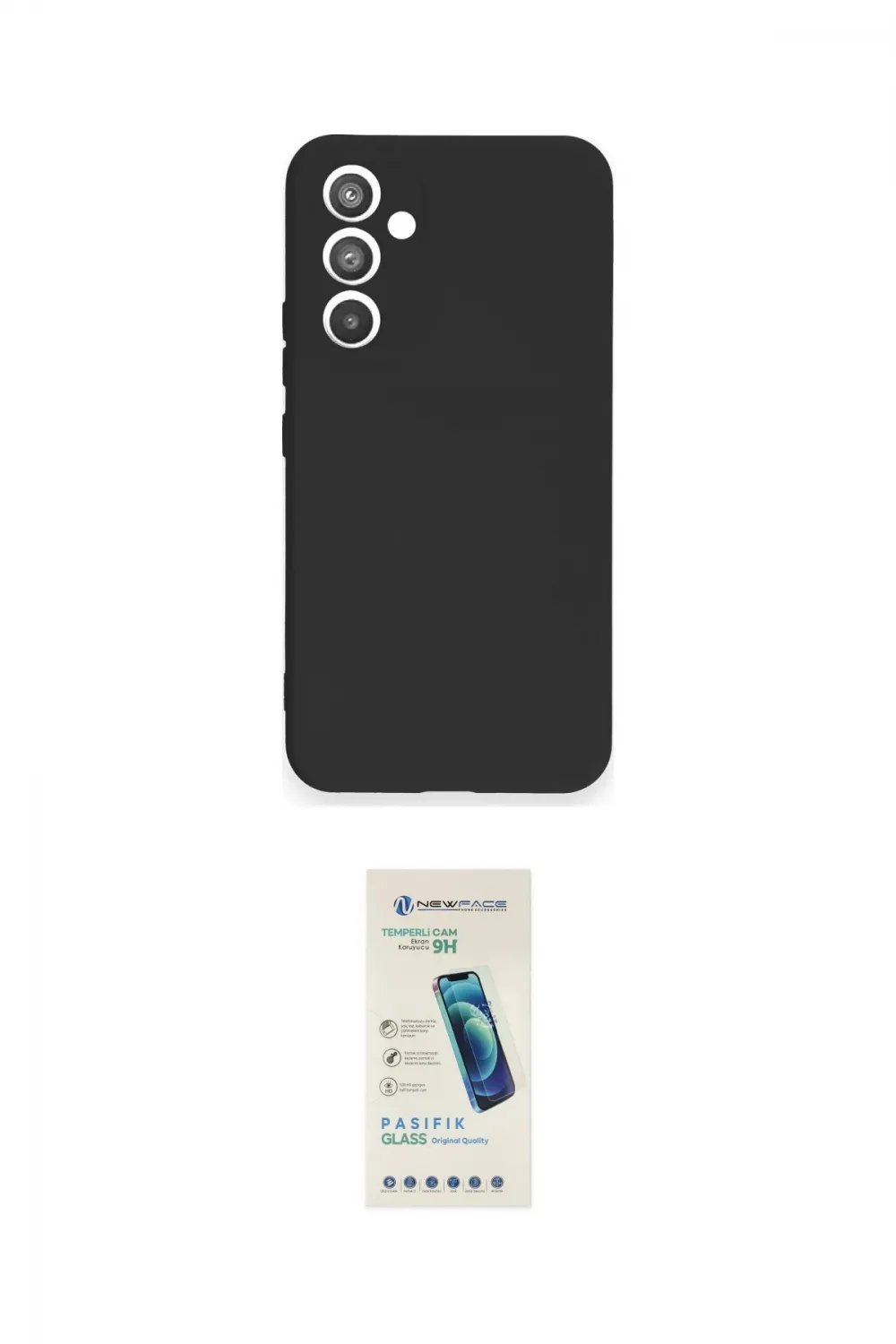 ieg™ Galaxy A34 5G Kılıf Ahenk Serisi - Şeffaf Pasifik Cam Ekran Koruyucu
