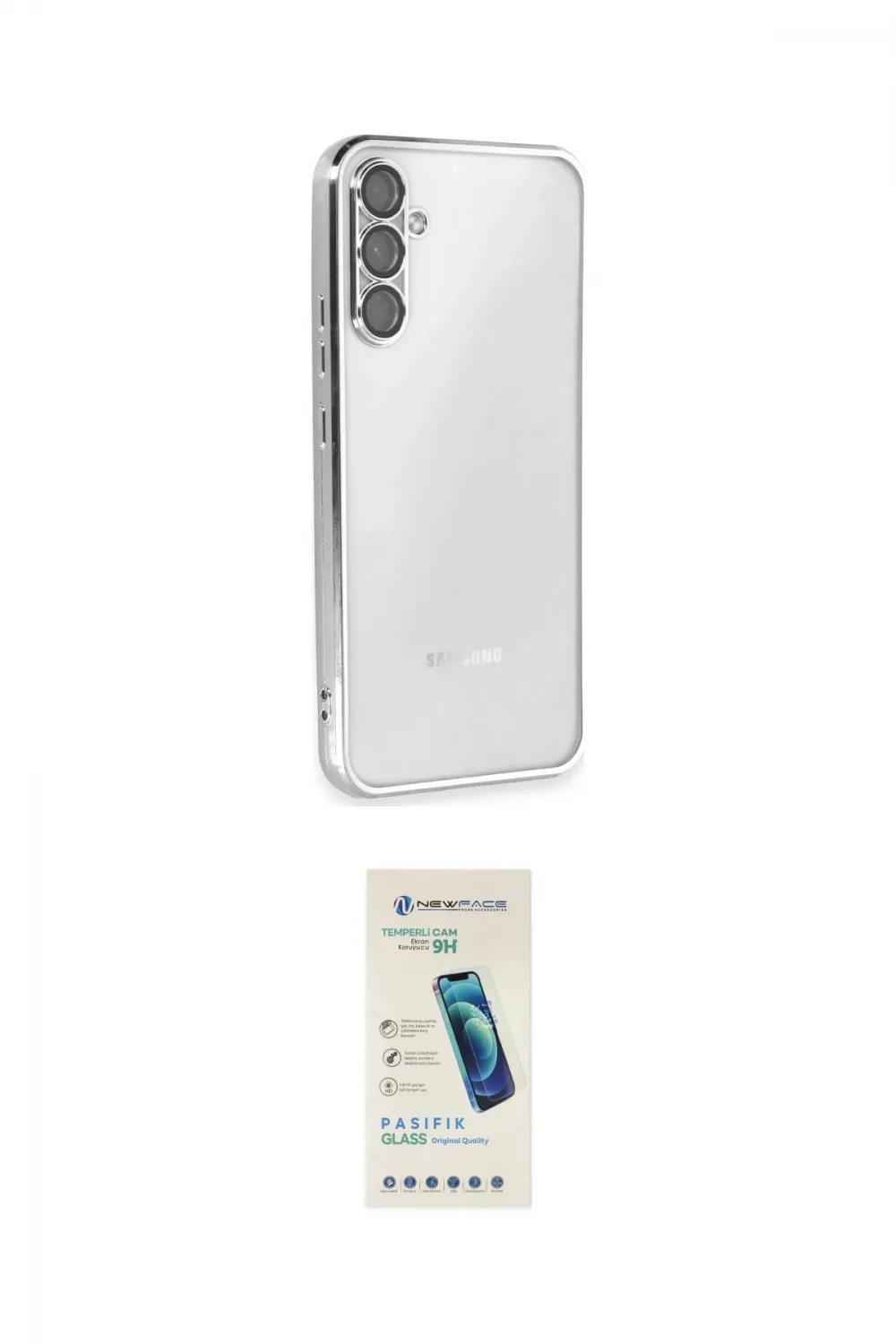ieg™ Galaxy A34 5G Kılıf Vadi Minimal - Şeffaf Pasifik Cam Ekran Koruyucu