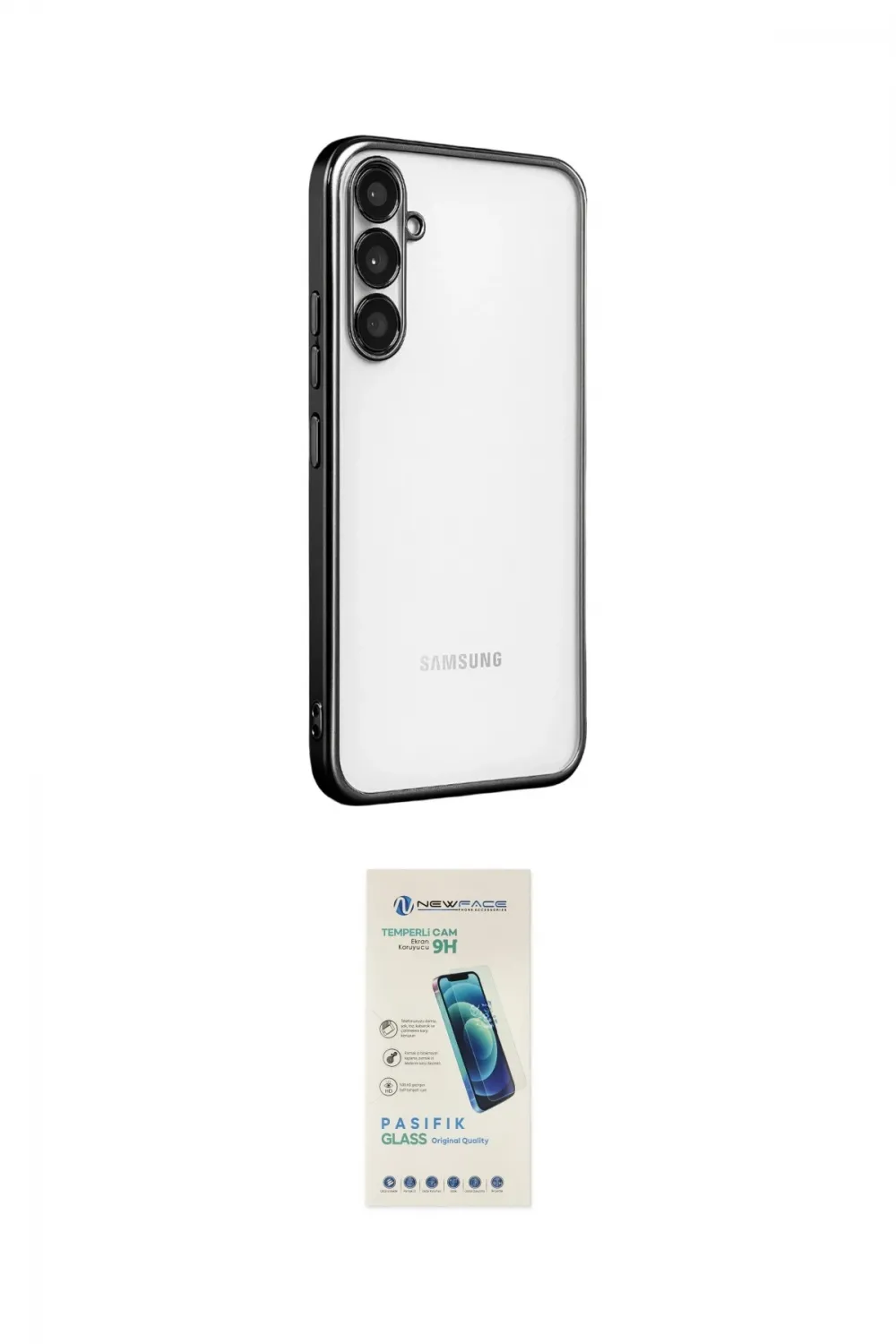 ieg™ Galaxy A34 5G Kılıf Vadi Minimal - Şeffaf Pasifik Cam Ekran Koruyucu