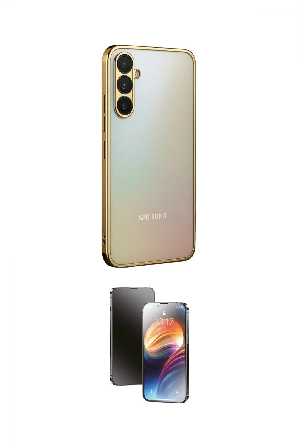 ieg™ Galaxy A34 5G Kılıf Vadi Minimal - Siyah 3D Antistatik Mat Seramik Nano Ekran Koruyucu