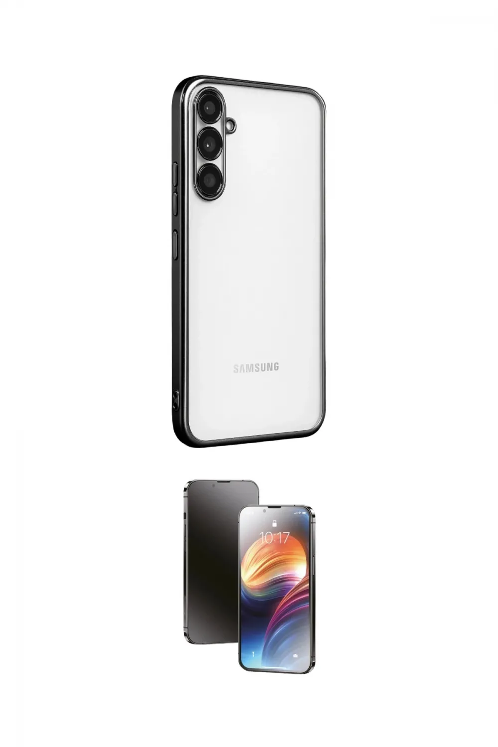 ieg™ Galaxy A34 5G Kılıf Vadi Minimal - Siyah 3D Antistatik Mat Seramik Nano Ekran Koruyucu