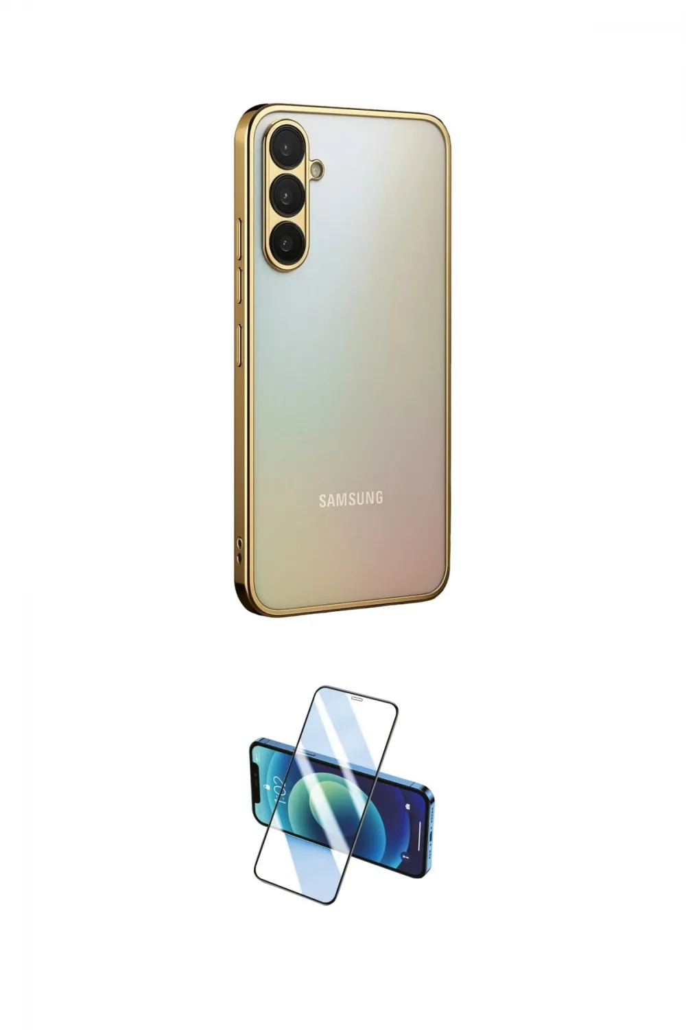 ieg™ Galaxy A34 5G Kılıf Vadi Minimal - Siyah 3D Antistatik Seramik Nano Ekran Koruyucu