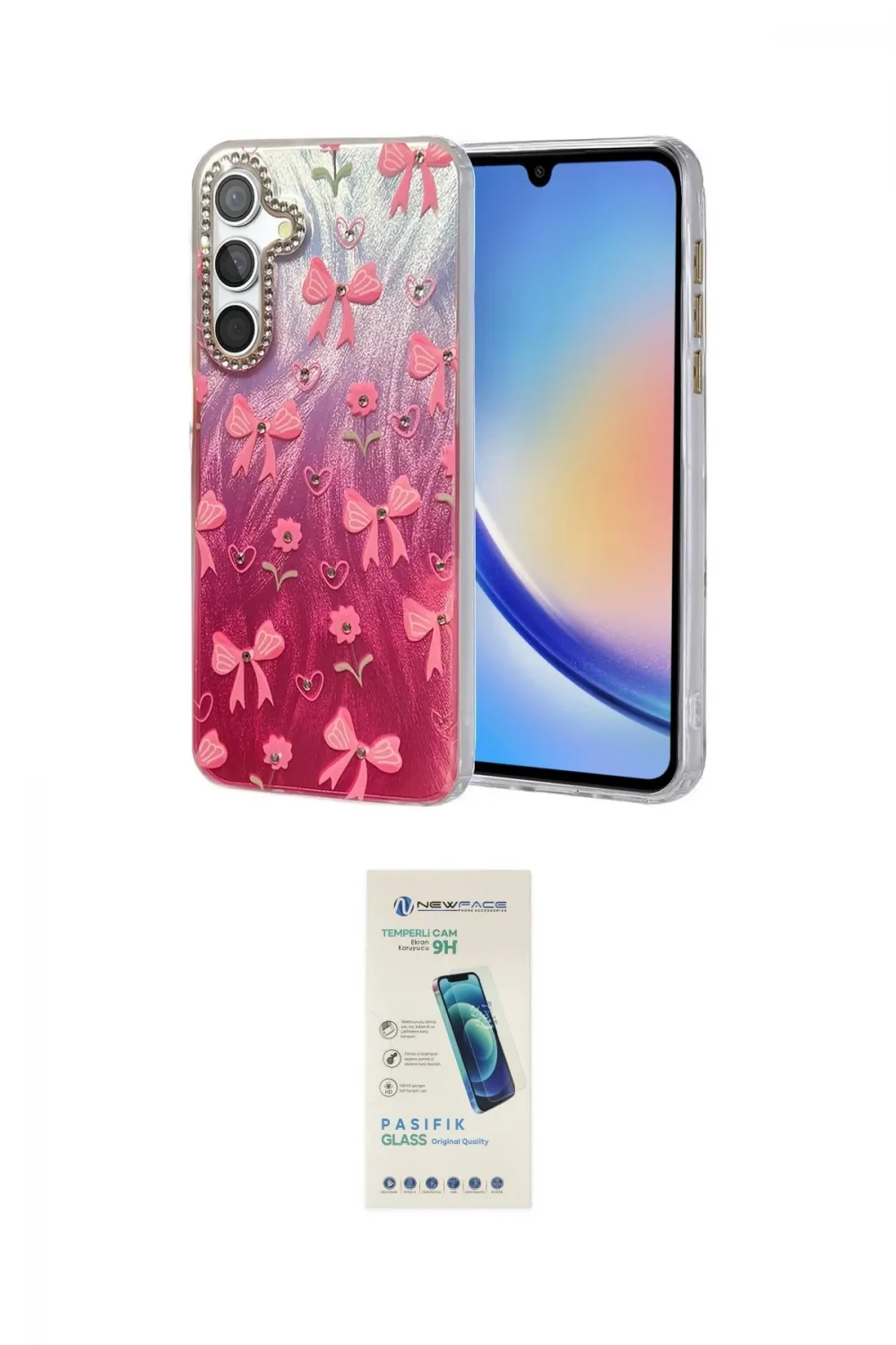 ieg™ Galaxy A34 5G Kılıf Zirve Modern Prime - Şeffaf Pasifik Cam Ekran Koruyucu