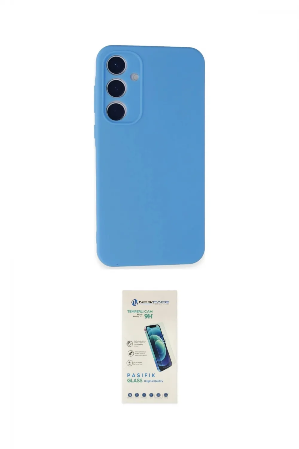 ieg™ Galaxy A35 5G Kılıf Ahenk Serisi - Şeffaf Pasifik Cam Ekran Koruyucu