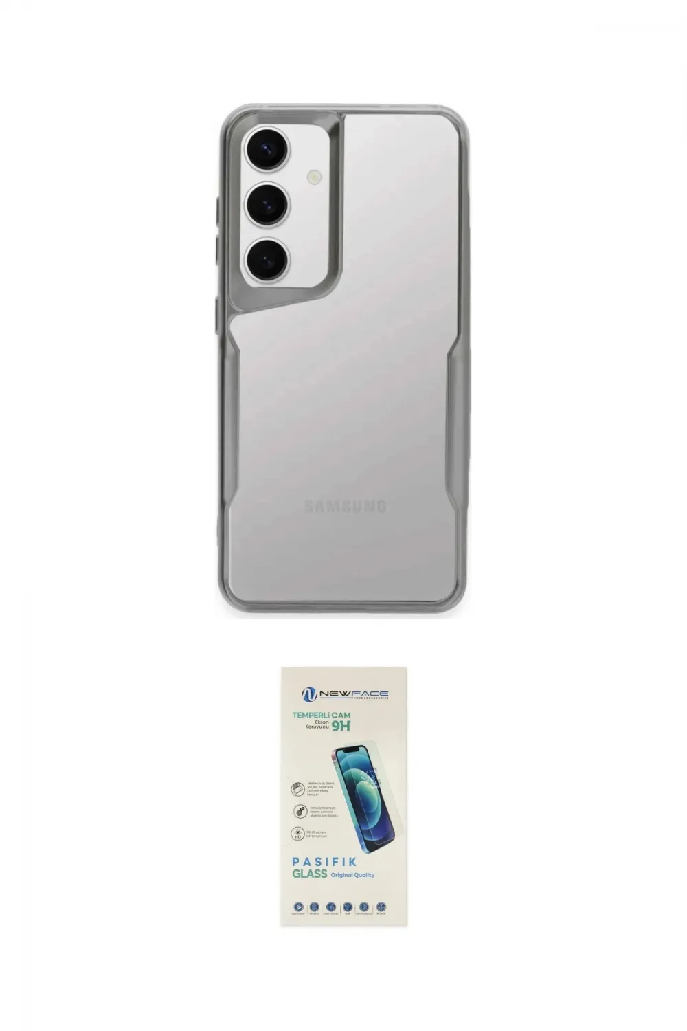 ieg™ Galaxy A35 5G Kılıf Akış Çizgi Koleksiyonu - Şeffaf Pasifik Cam Ekran Koruyucu