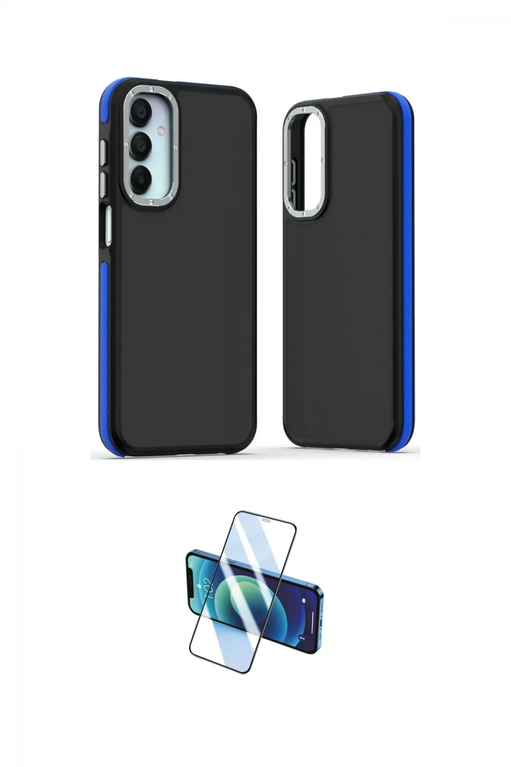 ieg™ Galaxy A35 5G Kılıf Eksen Işık - Siyah 3D Antistatik Seramik Nano Ekran Koruyucu