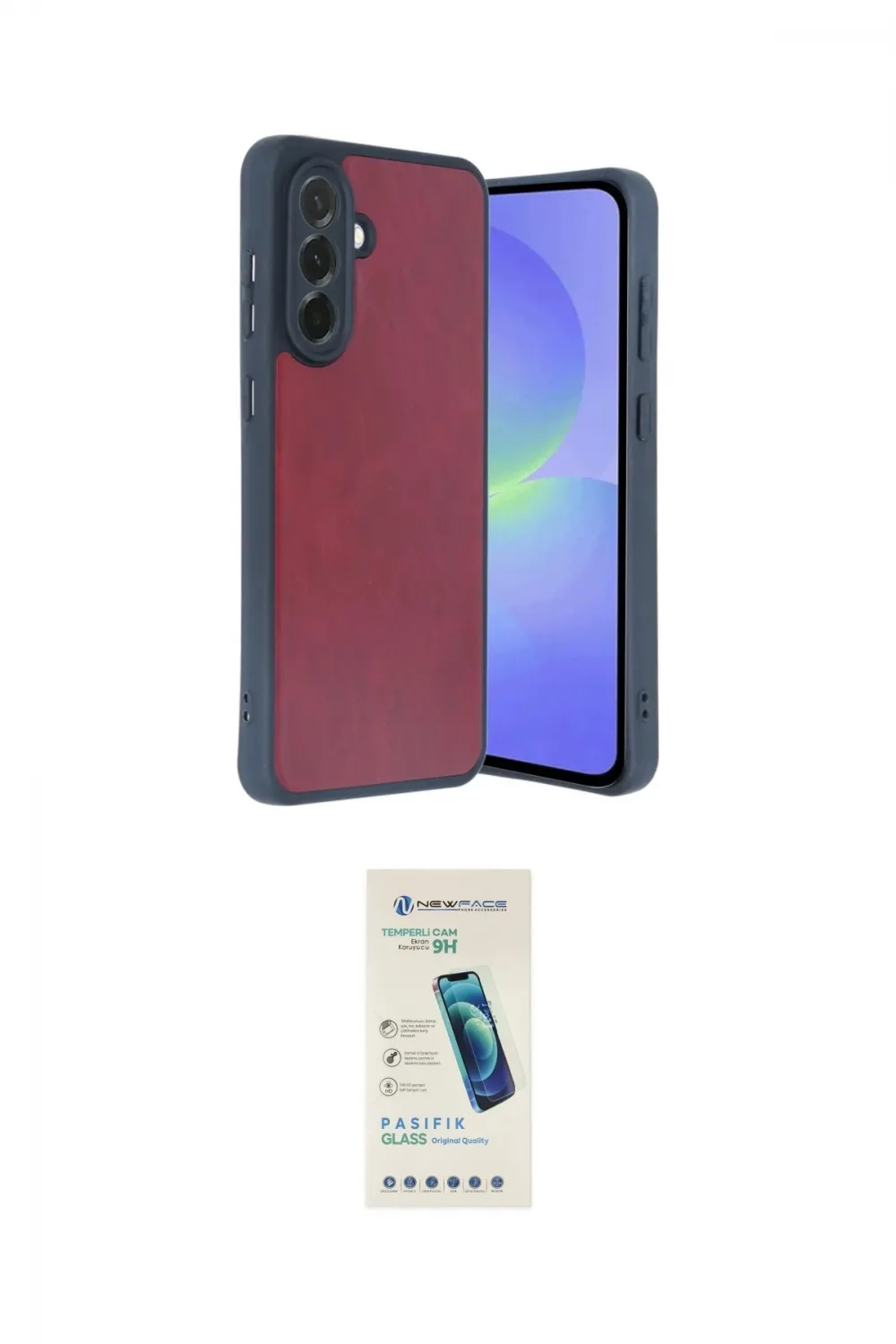ieg™ Galaxy A35 5G Kılıf Kıvılcım Işık Serisi - Şeffaf Pasifik Cam Ekran Koruyucu