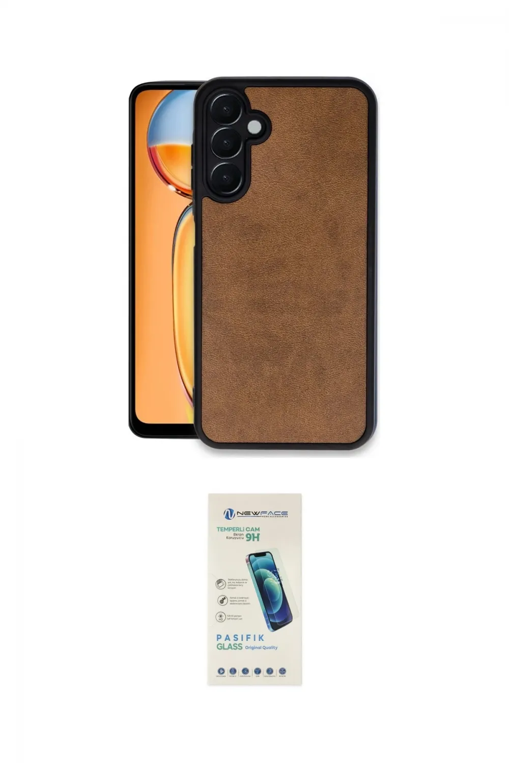 ieg™ Galaxy A35 5G Kılıf Kıvılcım Işık Serisi - Şeffaf Pasifik Cam Ekran Koruyucu