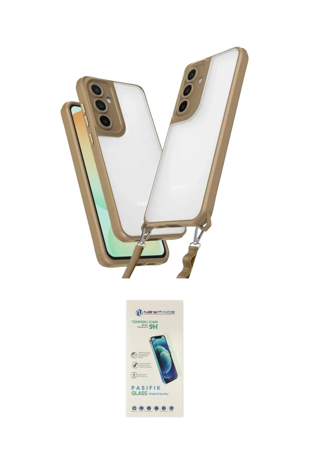 ieg™ Galaxy A35 5G Kılıf Ufuk Klasik - Şeffaf Pasifik Cam Ekran Koruyucu