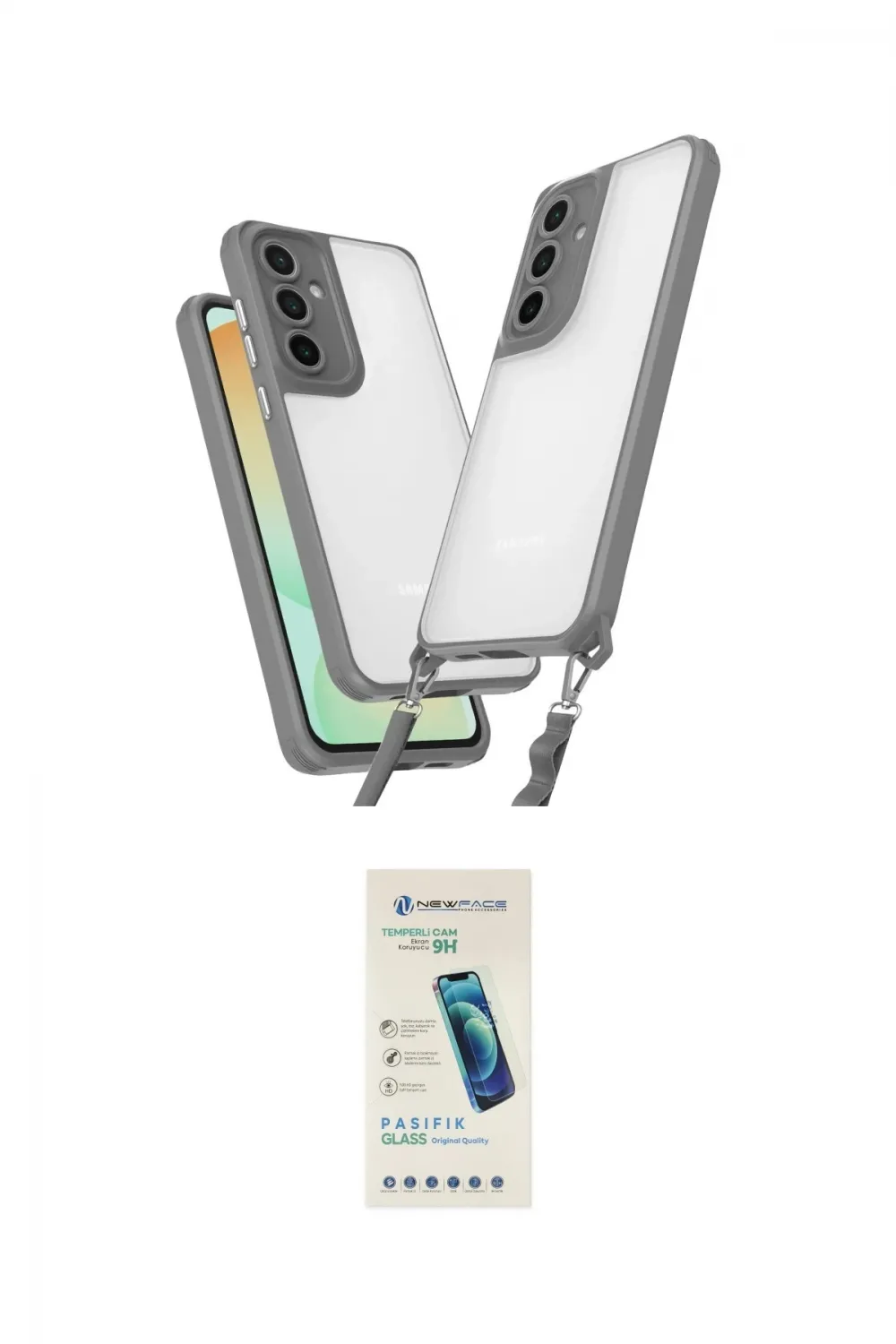 ieg™ Galaxy A35 5G Kılıf Ufuk Klasik - Şeffaf Pasifik Cam Ekran Koruyucu
