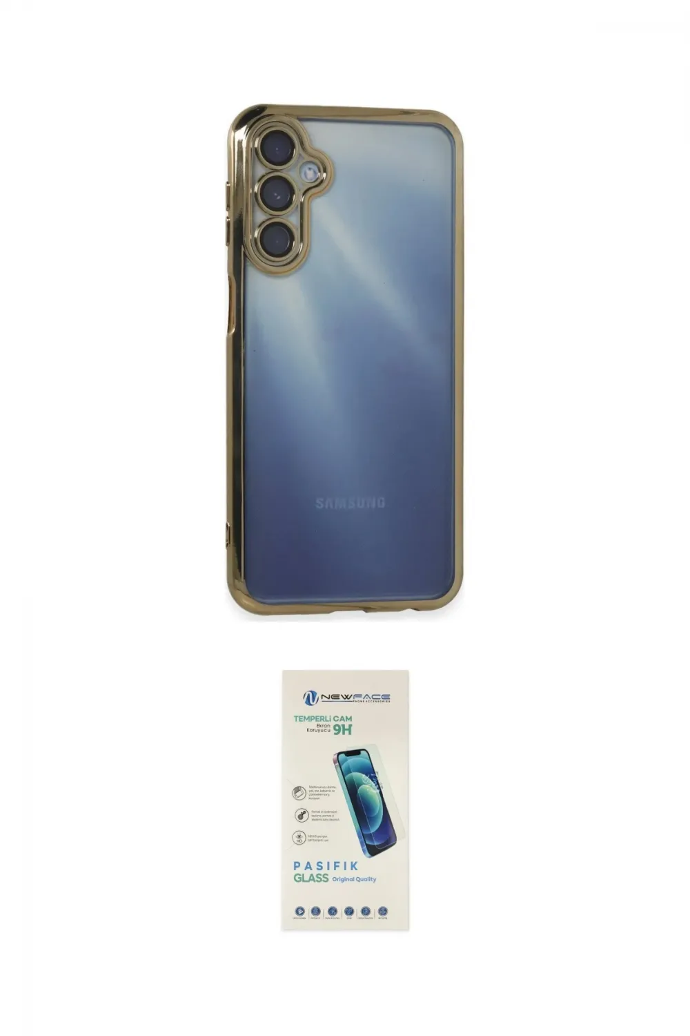 ieg™ Galaxy A35 5G Kılıf Vadi Minimal - Şeffaf Pasifik Cam Ekran Koruyucu
