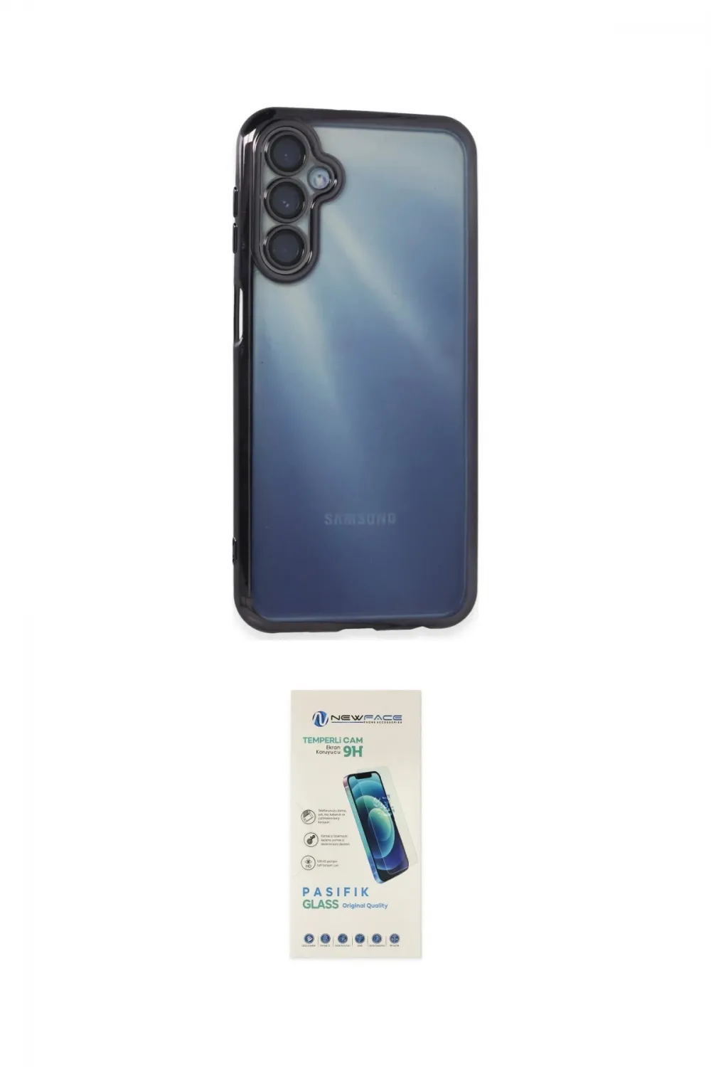 ieg™ Galaxy A35 5G Kılıf Vadi Minimal - Şeffaf Pasifik Cam Ekran Koruyucu