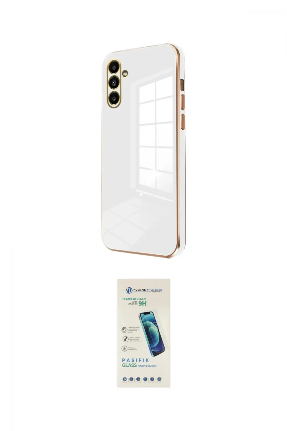ieg™ Galaxy A35 5G Kılıf Yankı Serisi - Şeffaf Pasifik Cam Ekran Koruyucu