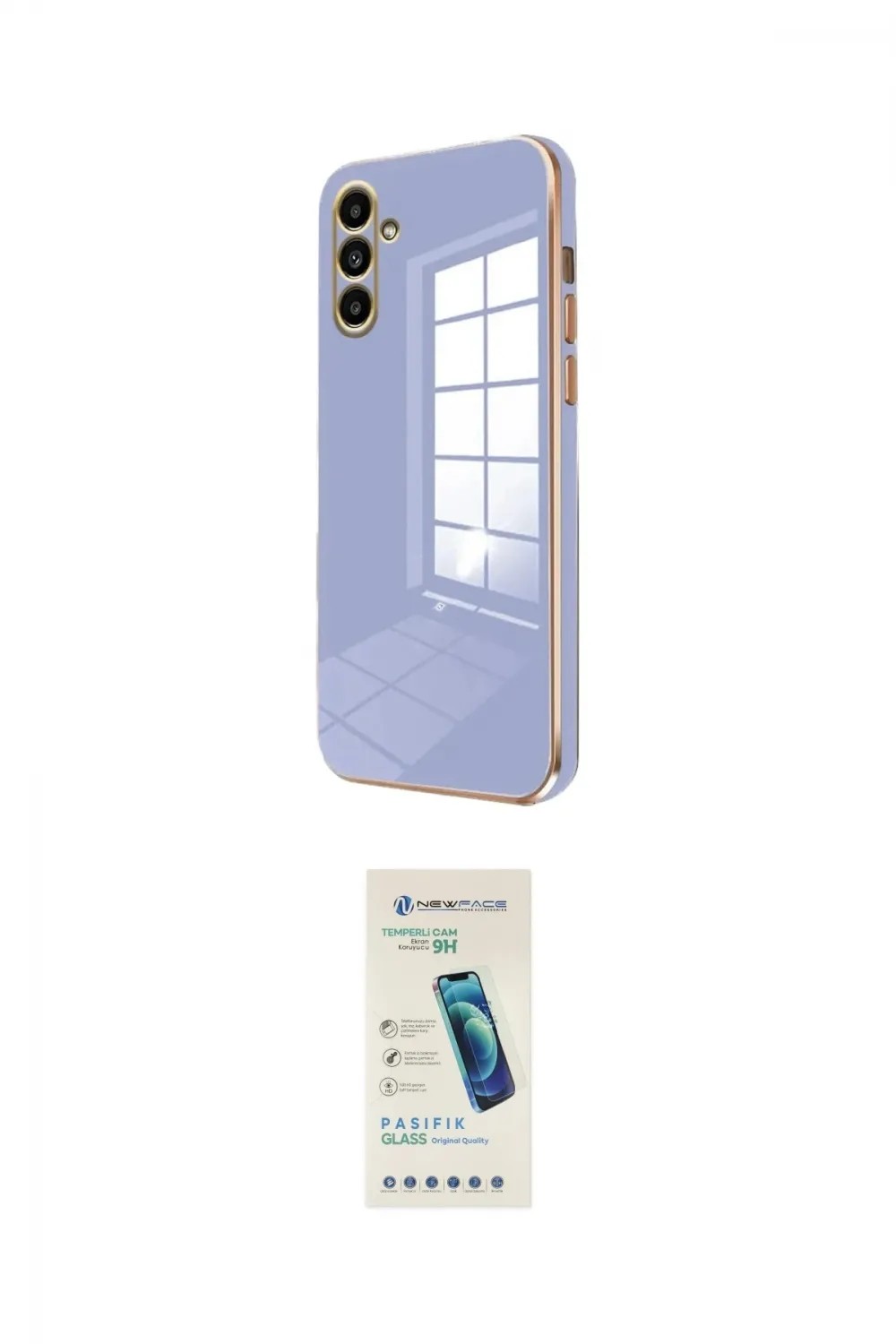 ieg™ Galaxy A35 5G Kılıf Yankı Serisi - Şeffaf Pasifik Cam Ekran Koruyucu