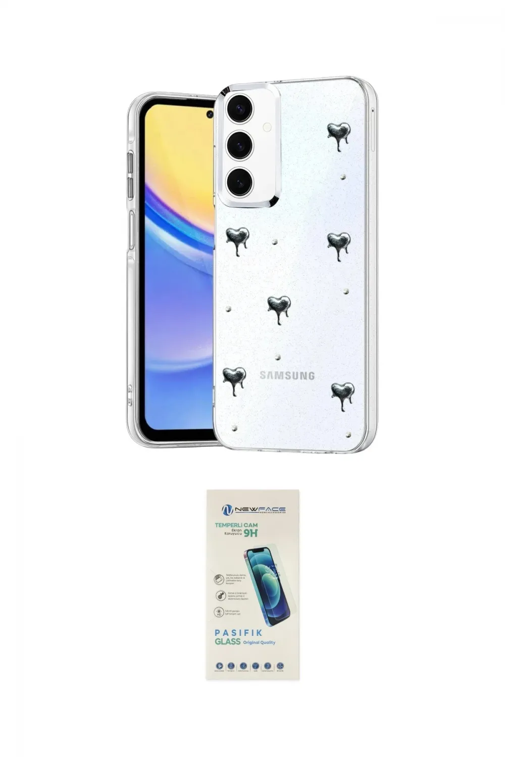 ieg™ Galaxy A35 5G Kılıf Yörünge Form - Şeffaf Pasifik Cam Ekran Koruyucu