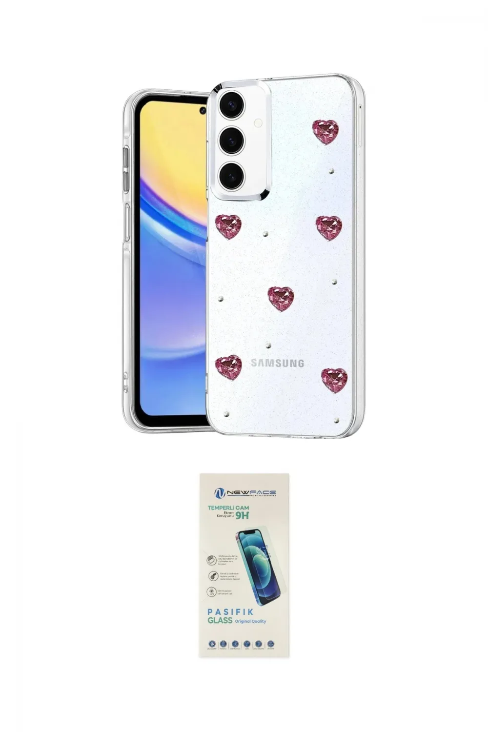 ieg™ Galaxy A35 5G Kılıf Yörünge Form - Şeffaf Pasifik Cam Ekran Koruyucu