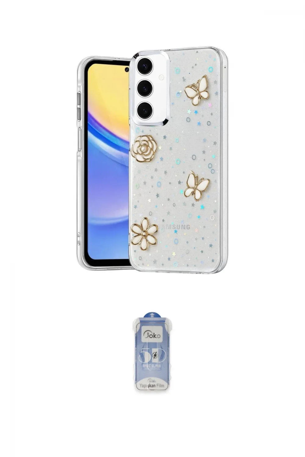 ieg™ Galaxy A35 5G Kılıf Yörünge Form - Siyah Joko Magic 5D Cam