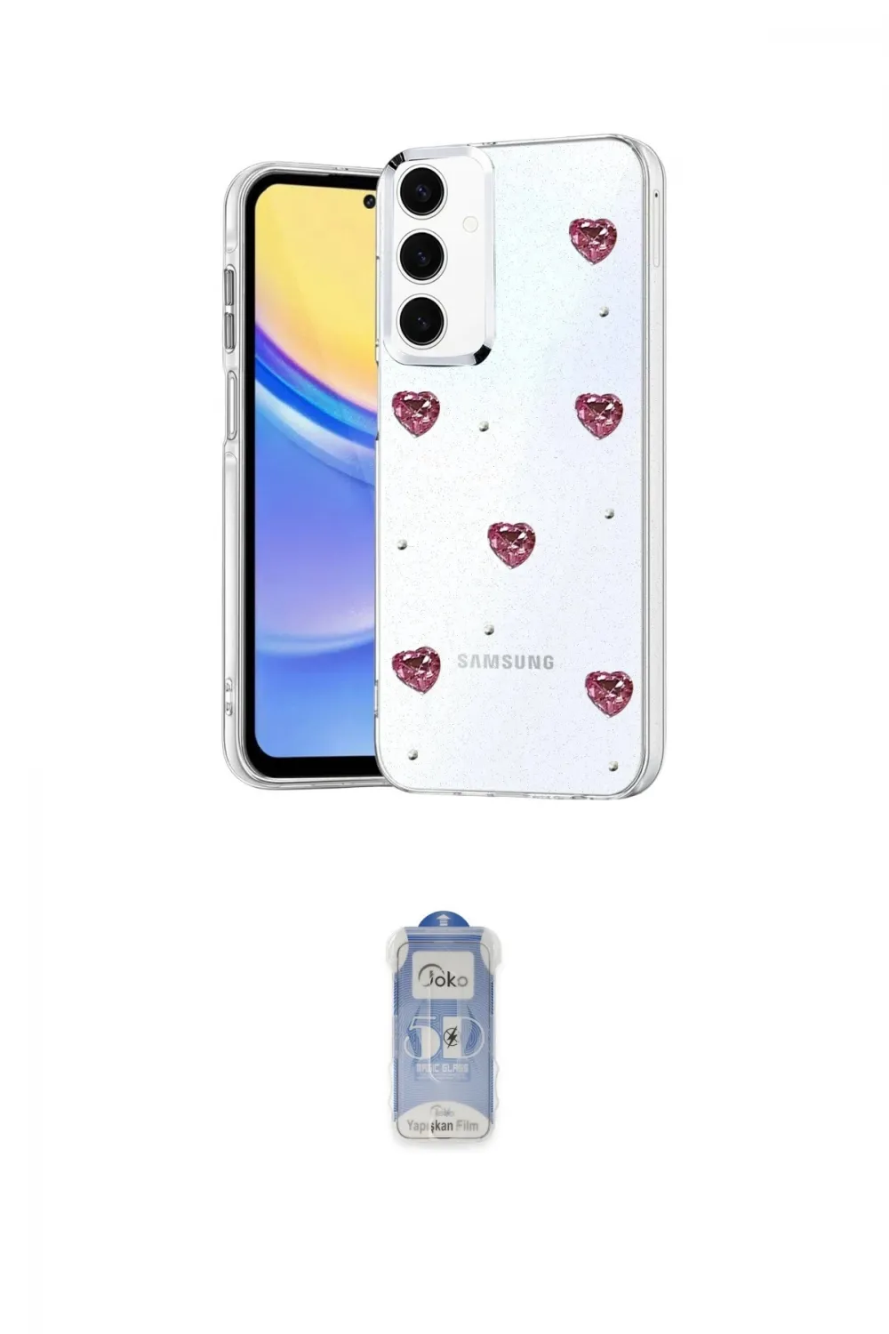 ieg™ Galaxy A35 5G Kılıf Yörünge Form - Siyah Joko Magic 5D Cam