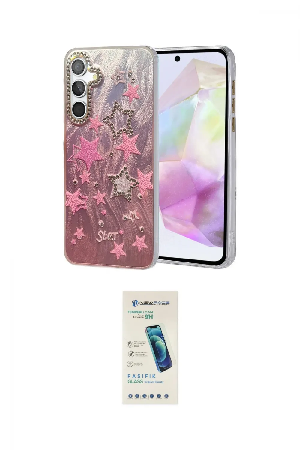 ieg™ Galaxy A35 5G Kılıf Zirve Modern Prime - Şeffaf Pasifik Cam Ekran Koruyucu