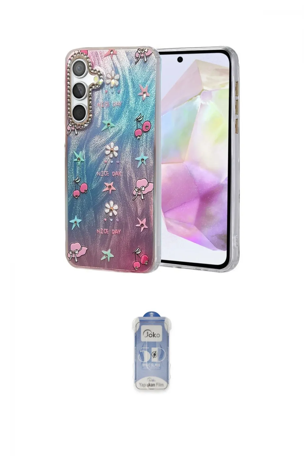 ieg™ Galaxy A35 5G Kılıf Zirve Modern Prime - Siyah Joko Magic 5D Cam