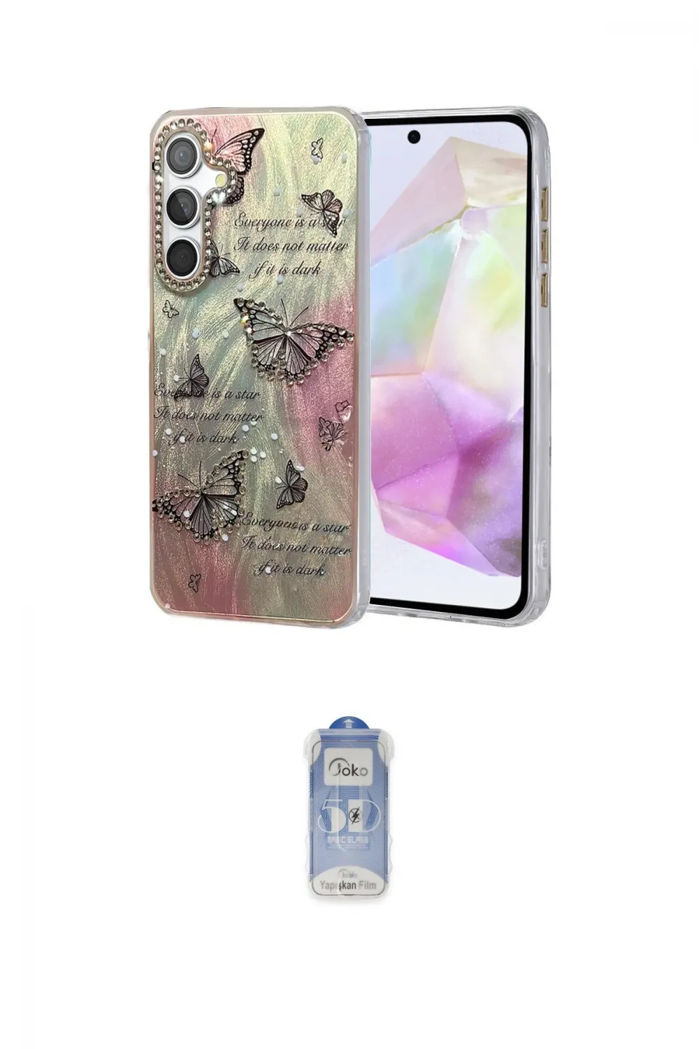 ieg™ Galaxy A35 5G Kılıf Zirve Modern Prime - Siyah Joko Magic 5D Cam