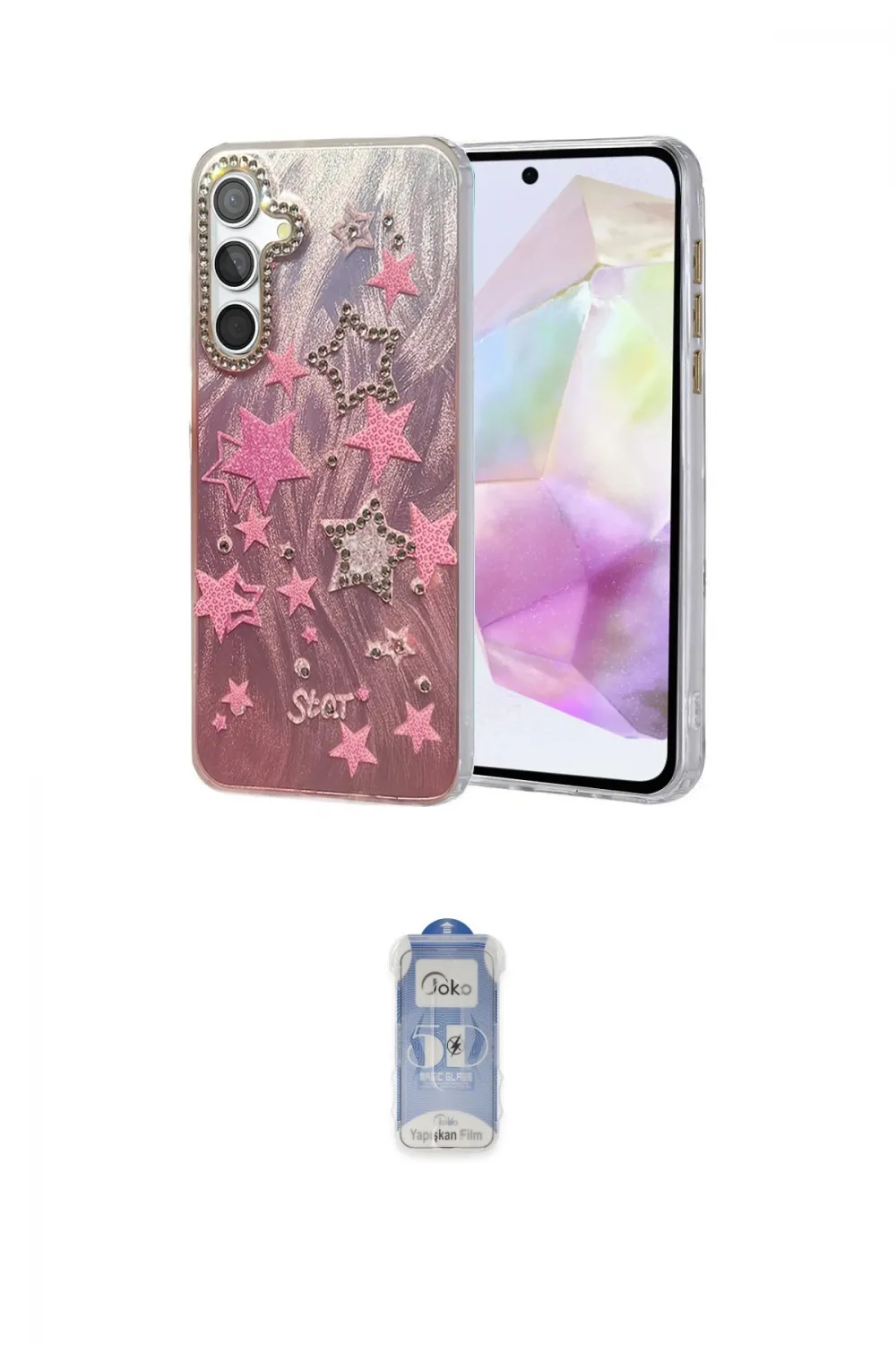 ieg™ Galaxy A35 5G Kılıf Zirve Modern Prime - Siyah Joko Magic 5D Cam