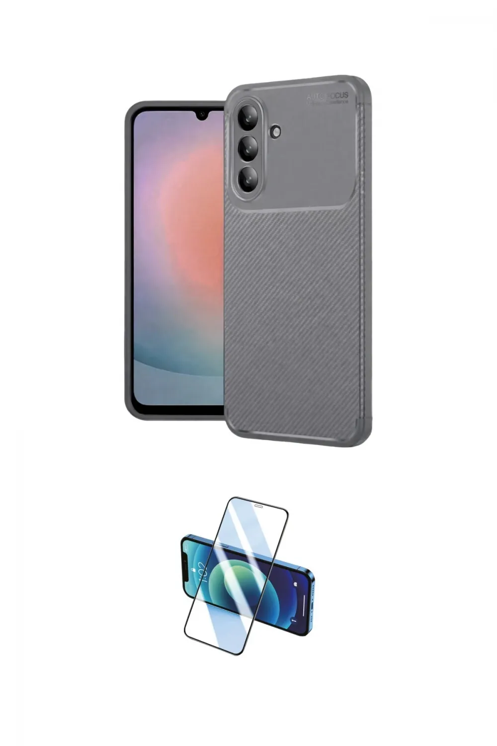 ieg™ Galaxy A36 Kılıf Eksen Form Prime - Siyah 3D Antistatik Seramik Nano Ekran Koruyucu