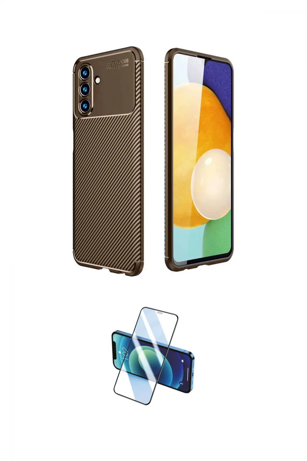 ieg™ Galaxy A36 Kılıf Eksen Form Prime - Siyah 3D Antistatik Seramik Nano Ekran Koruyucu