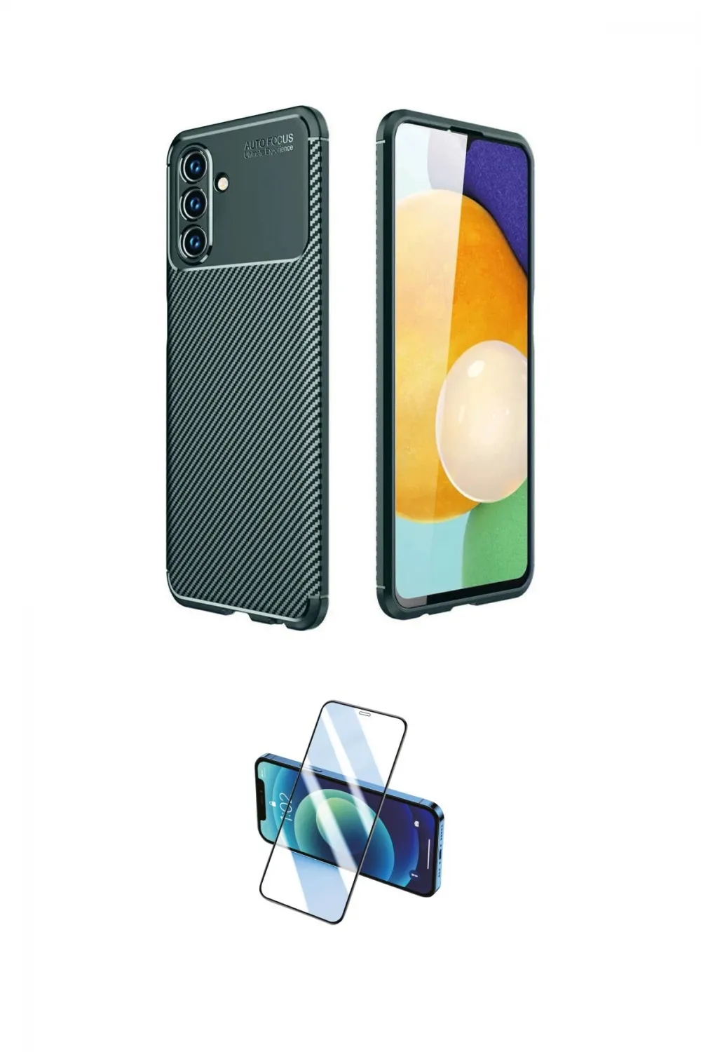 ieg™ Galaxy A36 Kılıf Eksen Form Prime - Siyah 3D Antistatik Seramik Nano Ekran Koruyucu