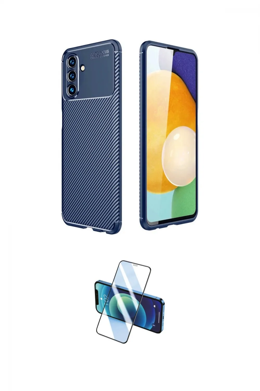 ieg™ Galaxy A36 Kılıf Eksen Form Prime - Siyah 3D Antistatik Seramik Nano Ekran Koruyucu