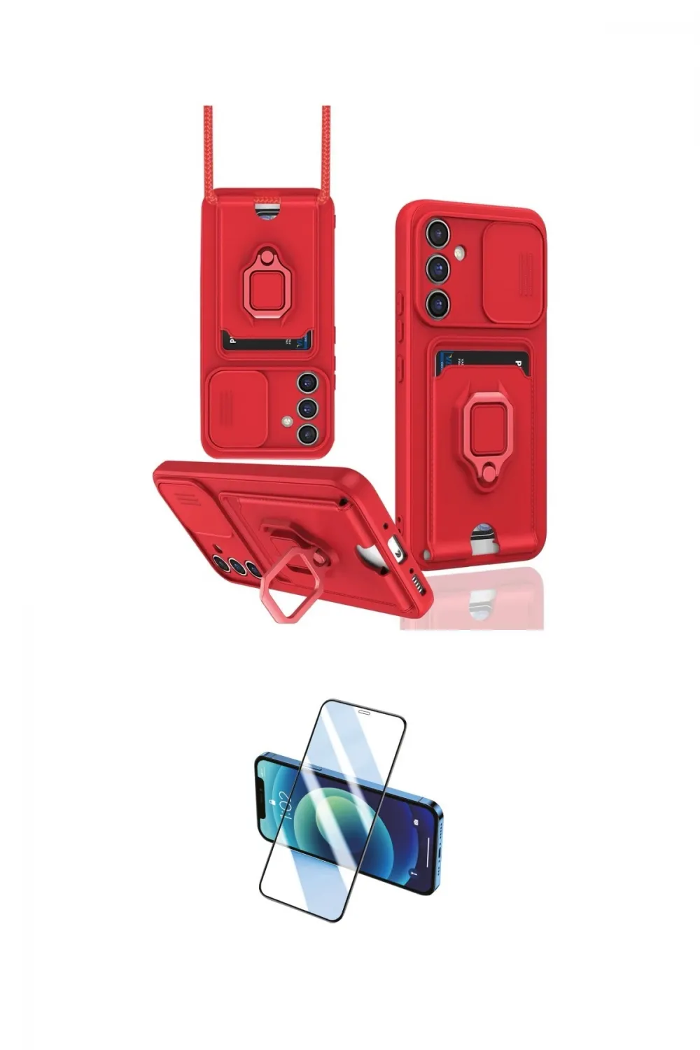 ieg™ Galaxy A36 Kılıf Vadi Form Prime - Siyah 3D Antistatik Cam Ekran Koruyucu