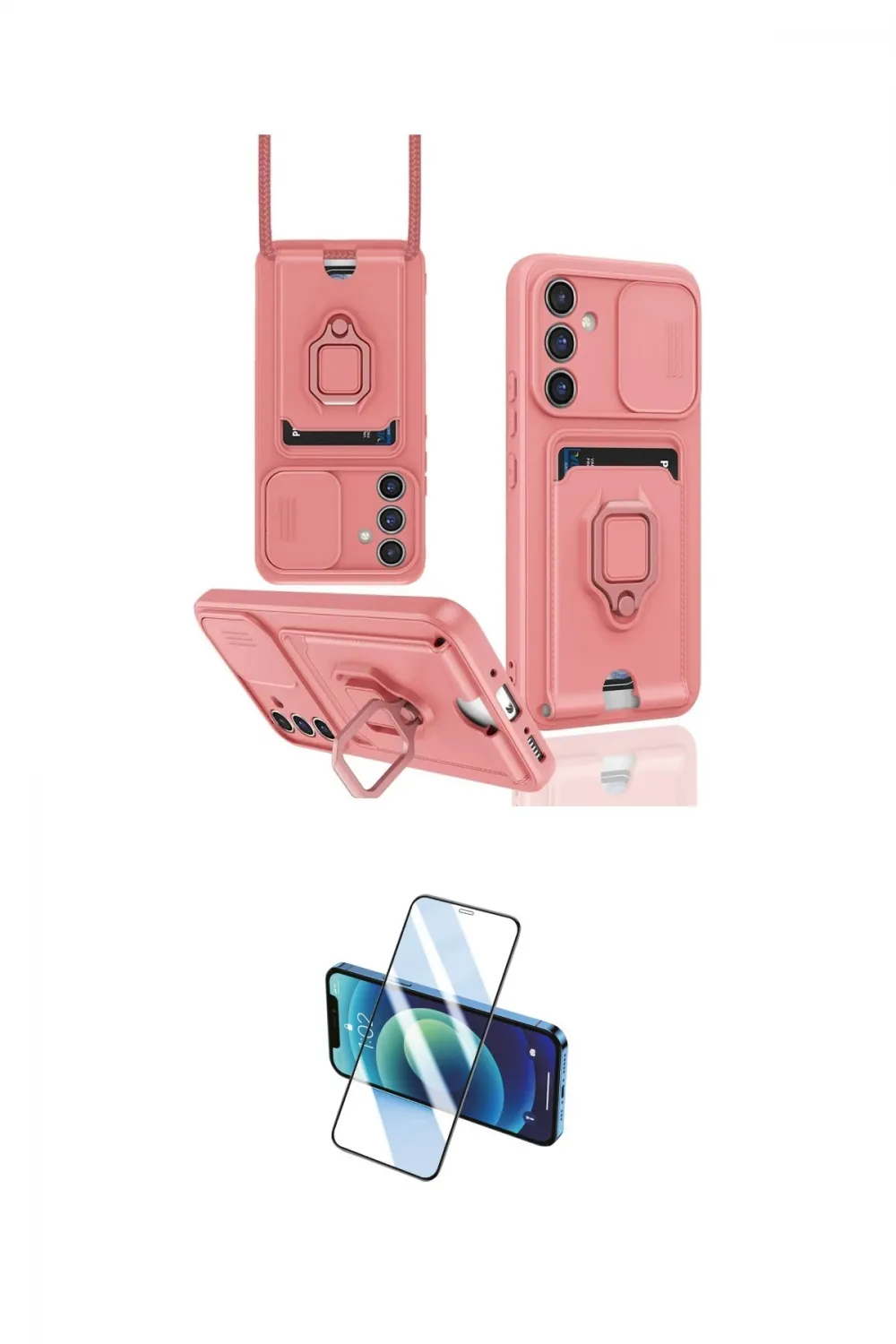 ieg™ Galaxy A36 Kılıf Vadi Form Prime - Siyah 3D Antistatik Cam Ekran Koruyucu