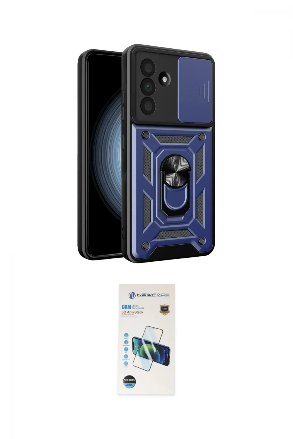 ieg™ Galaxy A37 5G Kılıf Ahenk Klasik - Şeffaf 3D Antistatik Cam Ekran Koruyucu