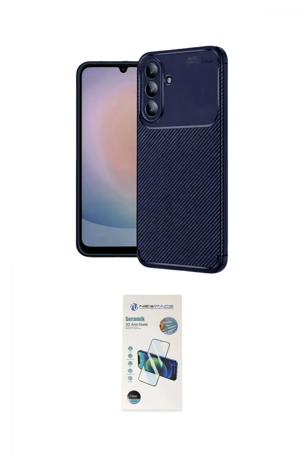 ieg™ Galaxy A37 5G Kılıf Eksen Form Prime - Şeffaf 3D Antistatik Seramik Nano Ekran Koruyucu