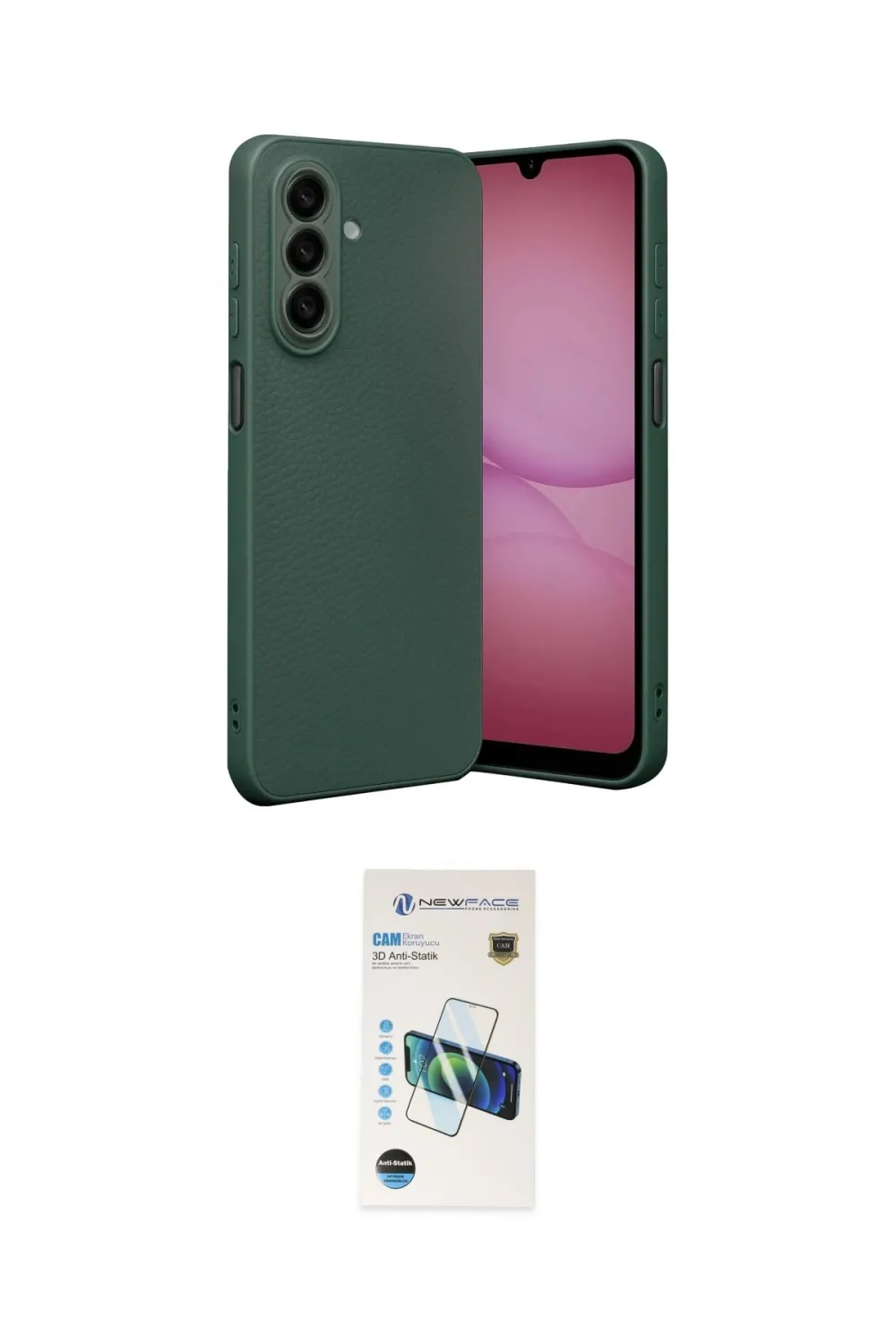 ieg™ Galaxy A37 5G Kılıf Nova Işık - Şeffaf 3D Antistatik Cam Ekran Koruyucu