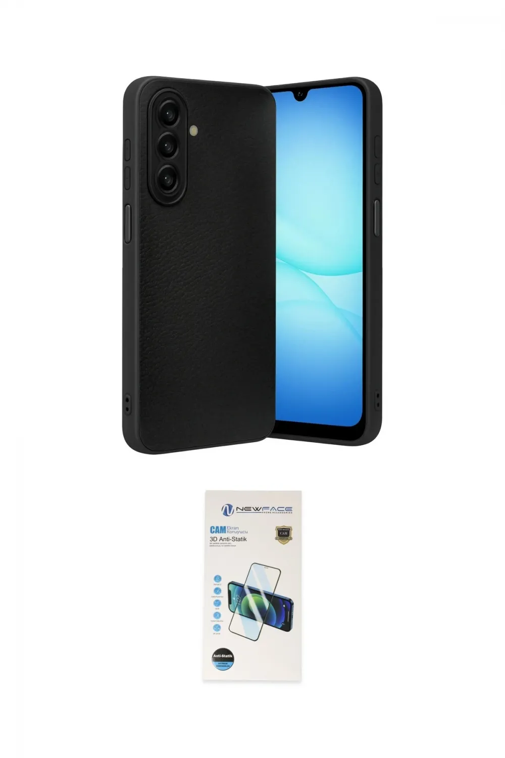 ieg™ Galaxy A37 5G Kılıf Nova Işık - Şeffaf 3D Antistatik Cam Ekran Koruyucu