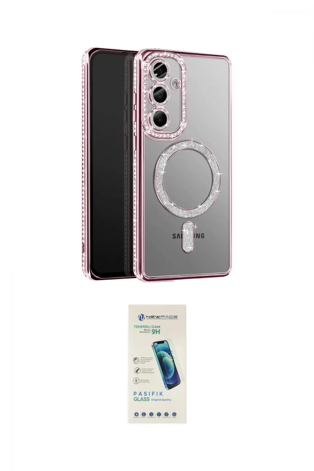 ieg™ Galaxy A37 5G Kılıf Siluet Işık Serisi - Şeffaf Pasifik Cam Ekran Koruyucu
