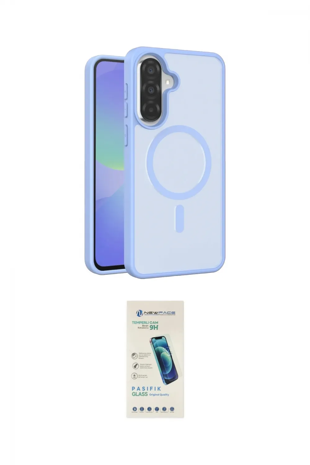 ieg™ Galaxy A37 5G Kılıf Siluet Minimal Prime - Şeffaf Pasifik Cam Ekran Koruyucu