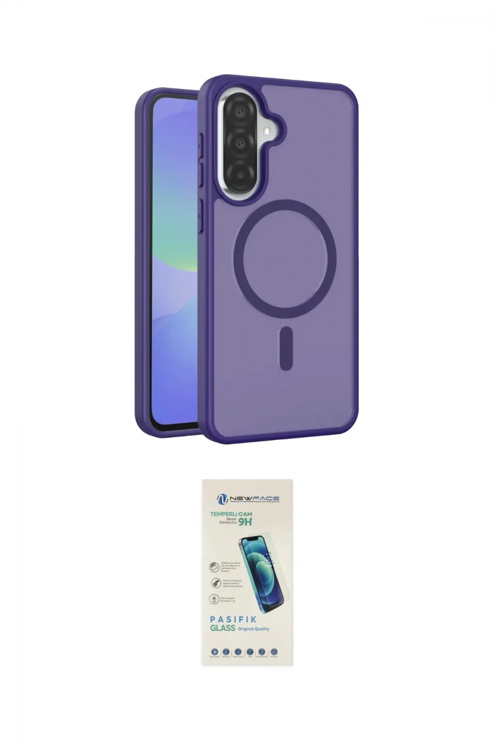 ieg™ Galaxy A37 5G Kılıf Siluet Minimal Prime - Şeffaf Pasifik Cam Ekran Koruyucu