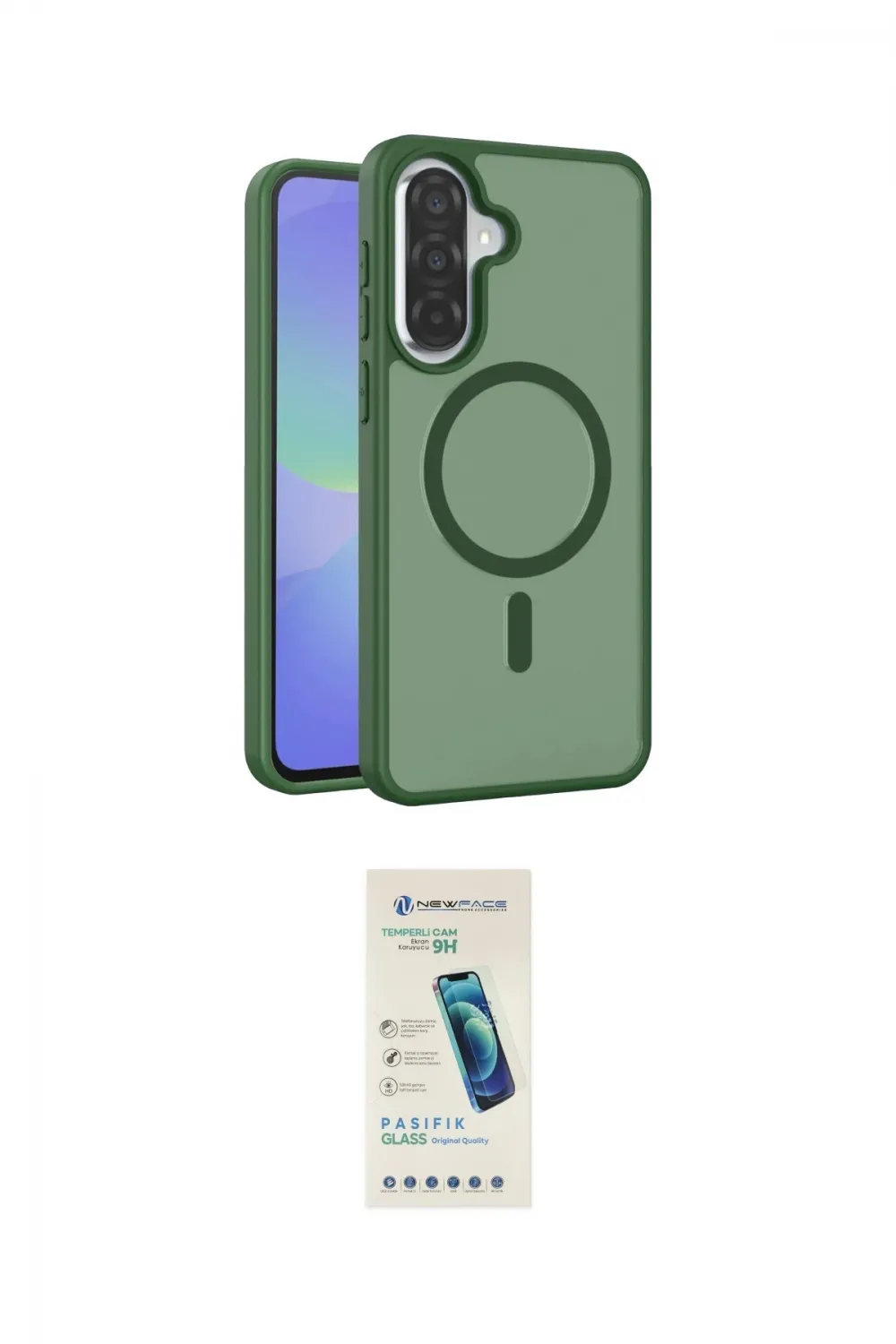 ieg™ Galaxy A37 5G Kılıf Siluet Minimal Prime - Şeffaf Pasifik Cam Ekran Koruyucu