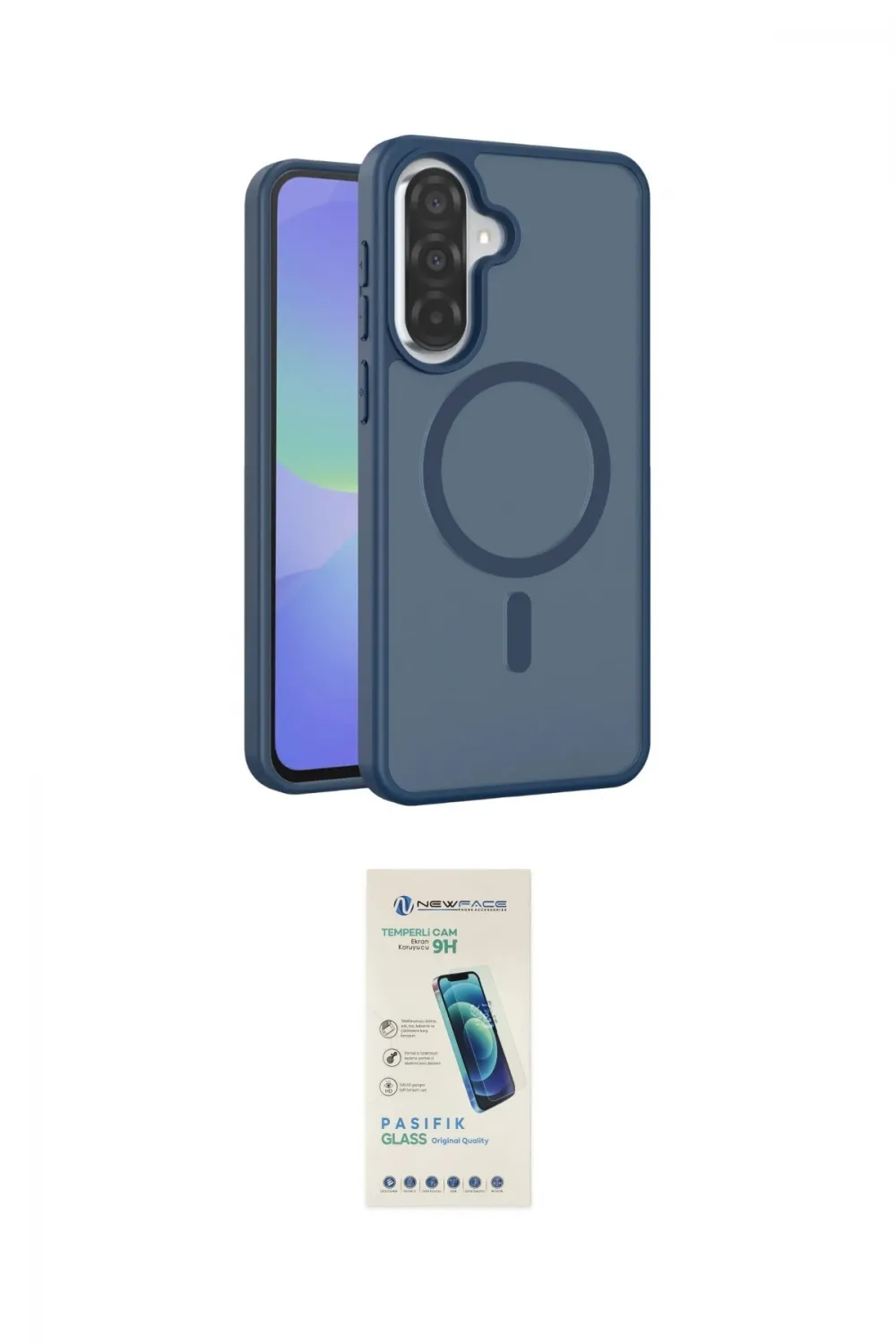 ieg™ Galaxy A37 5G Kılıf Siluet Minimal Prime - Şeffaf Pasifik Cam Ekran Koruyucu