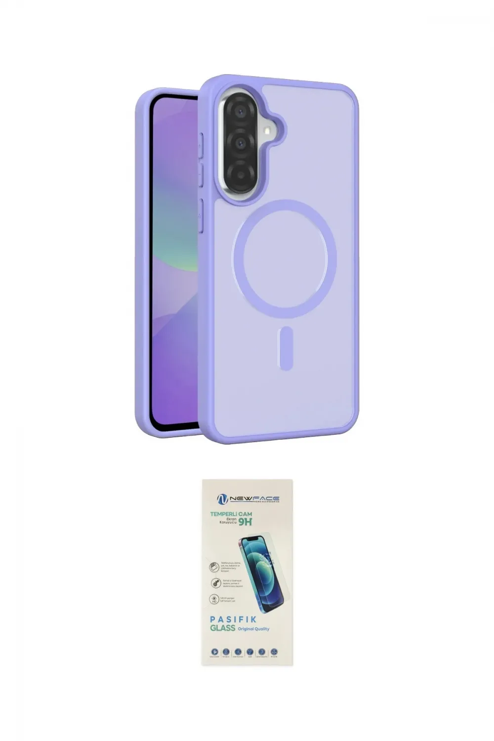 ieg™ Galaxy A37 5G Kılıf Siluet Minimal Prime - Şeffaf Pasifik Cam Ekran Koruyucu
