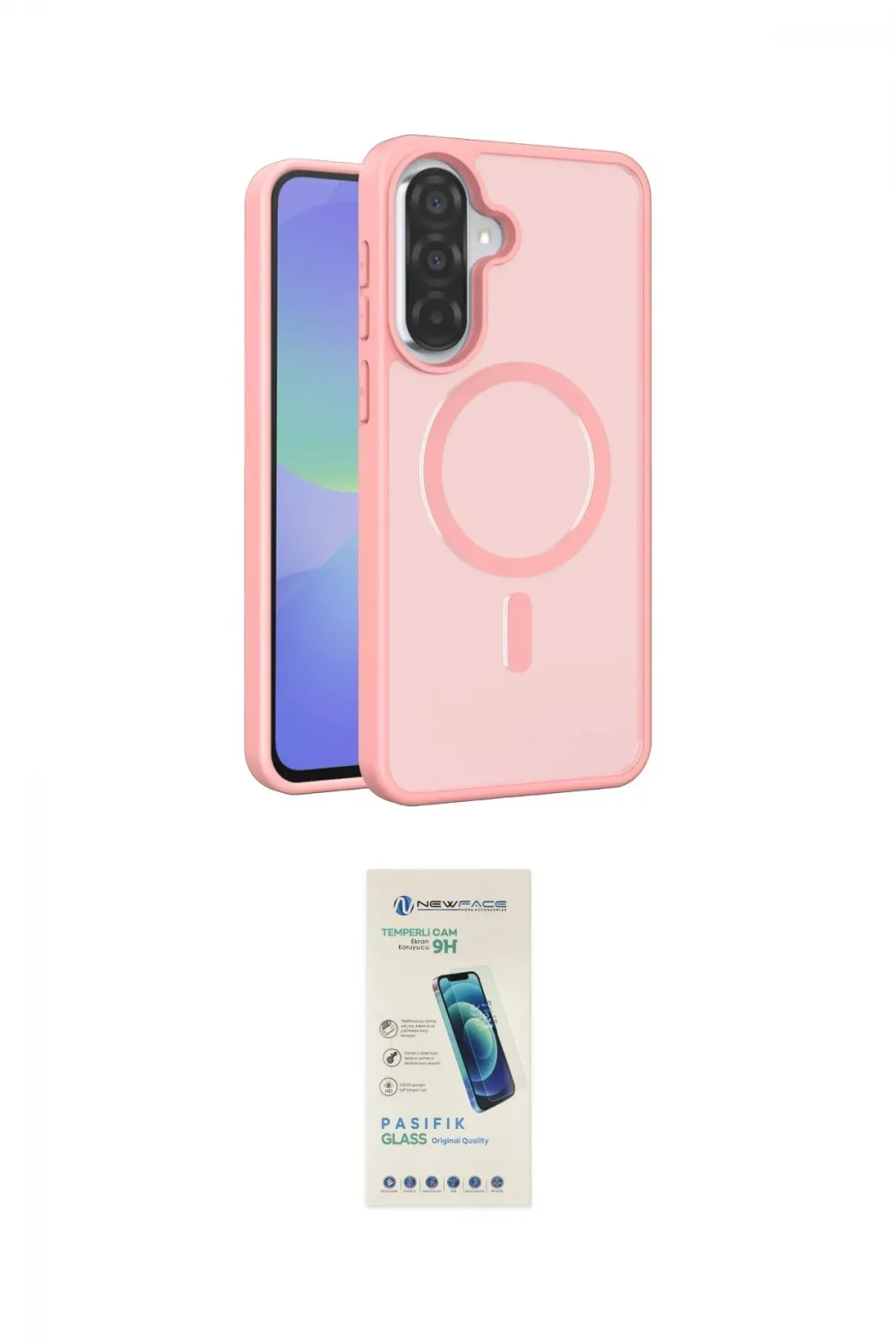 ieg™ Galaxy A37 5G Kılıf Siluet Minimal Prime - Şeffaf Pasifik Cam Ekran Koruyucu