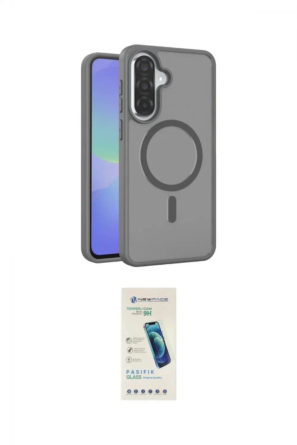 ieg™ Galaxy A37 5G Kılıf Siluet Minimal Prime - Şeffaf Pasifik Cam Ekran Koruyucu