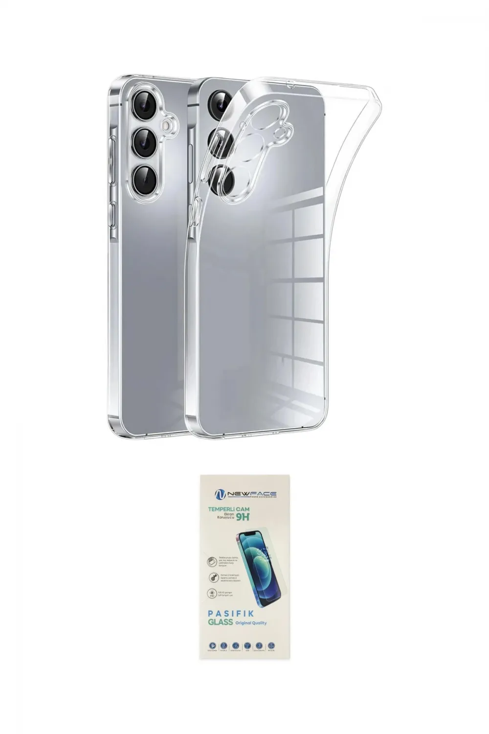 ieg™ Galaxy A37 5G Kılıf Zirve Doku - Şeffaf Pasifik Cam Ekran Koruyucu